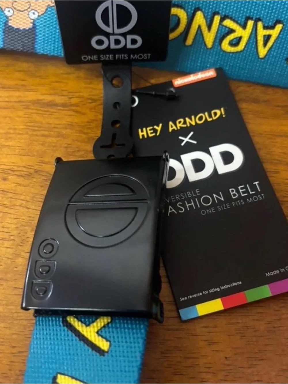 Teal Hey Arnold! Graphic Web Belt for Men